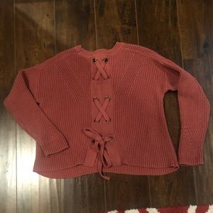Lucky Brand Lace Back Sweater